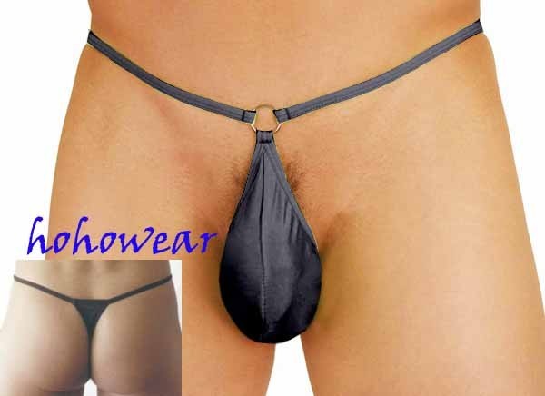 Men’s Sexy Stretch Solid Pouch Thong-Back Underwear #126