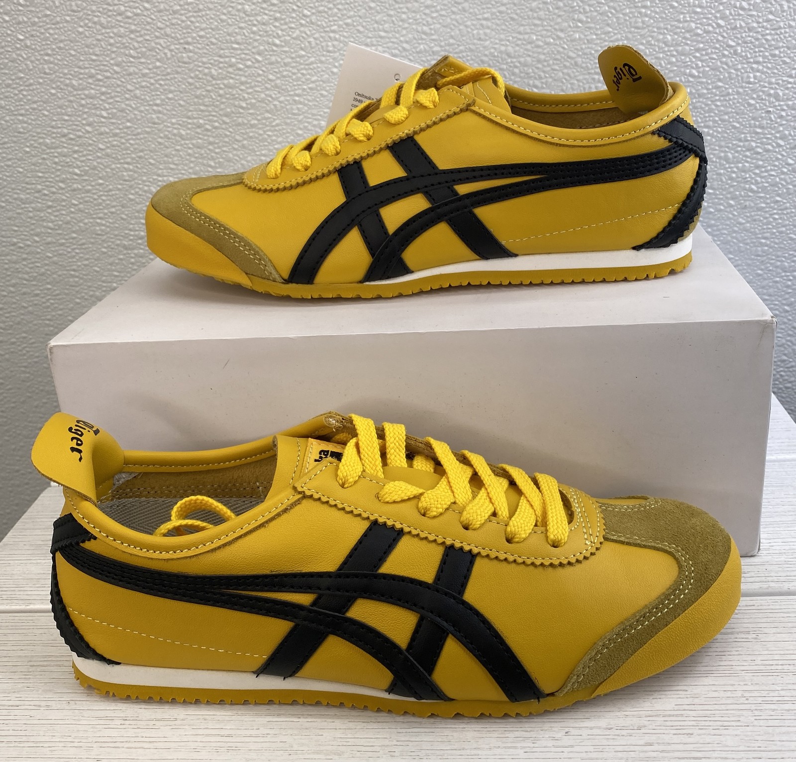Onitsuka Tiger Mexico 66 Unisex M6 W7 Kill Bill Yellow/Black Leather Sneakers