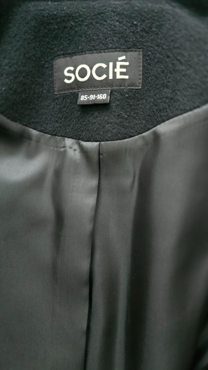 Korean Wool Cashmere Coat Women’s – 90% Wool 10% Cashmere – Size 55 -US S