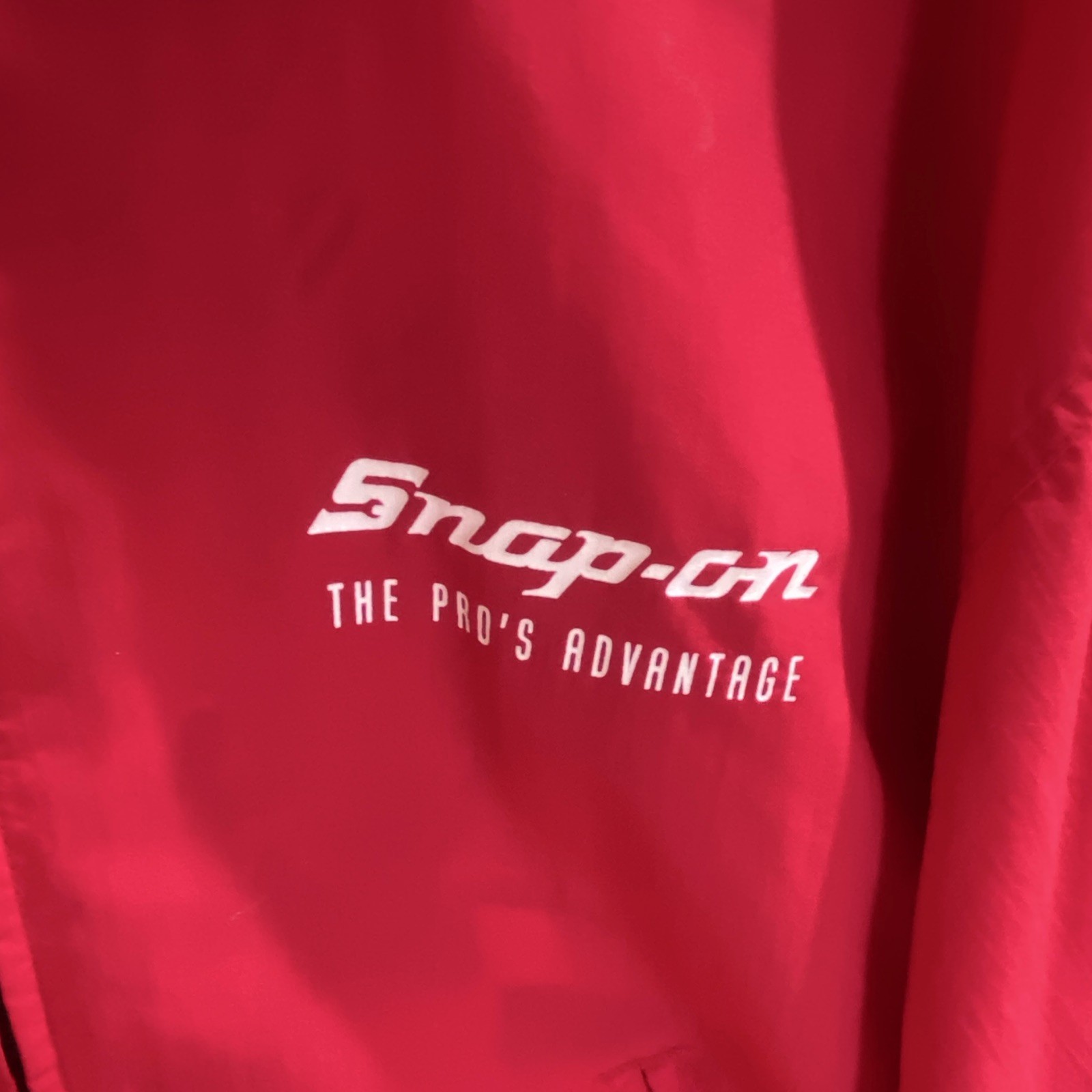 Snap-On Men’s Red Full Zip Lined Jacket Embroidered Logo Size L.