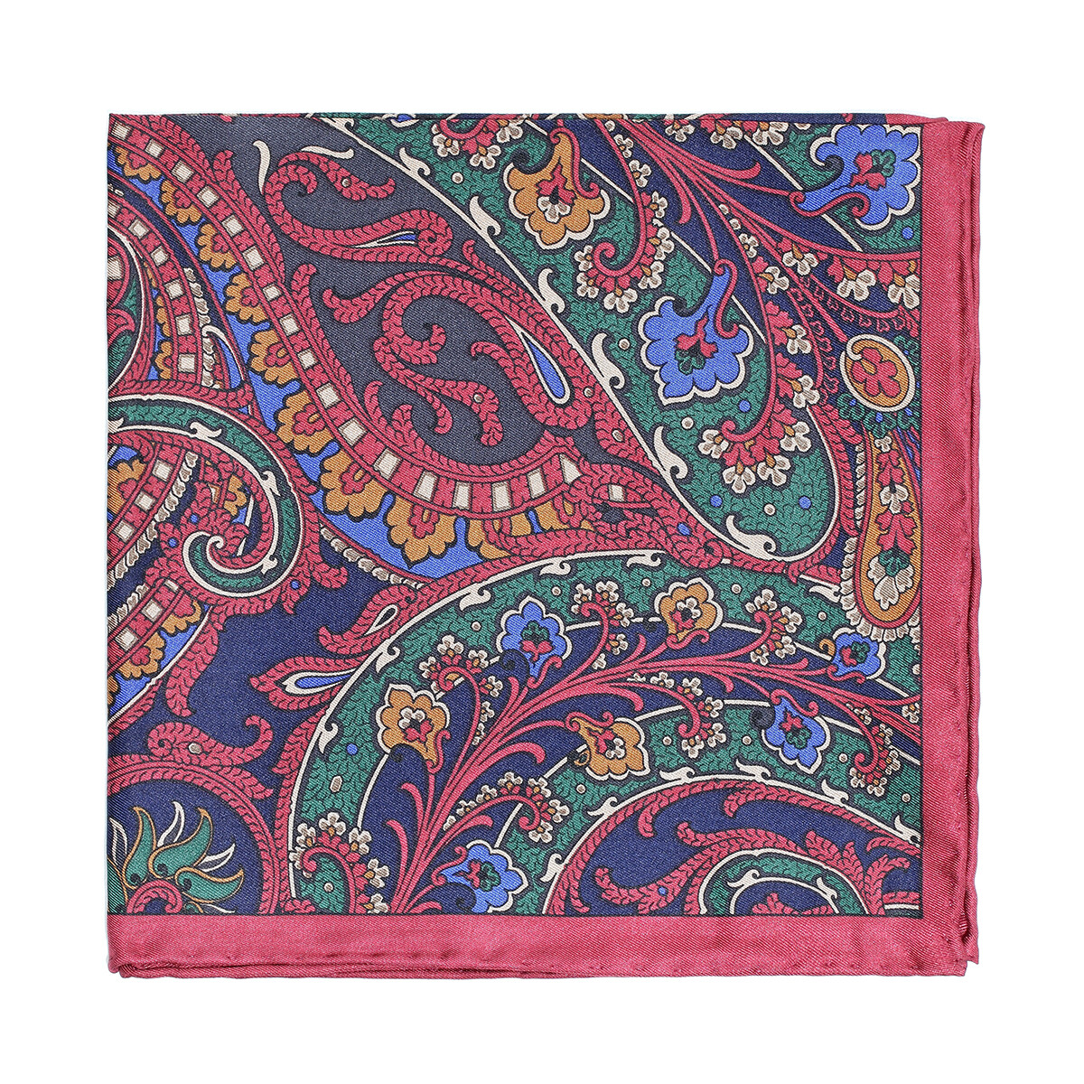 Men’s Silk Handkerchief Paisley Dot Pocket Square Suit Handkerchief 33cm 13in