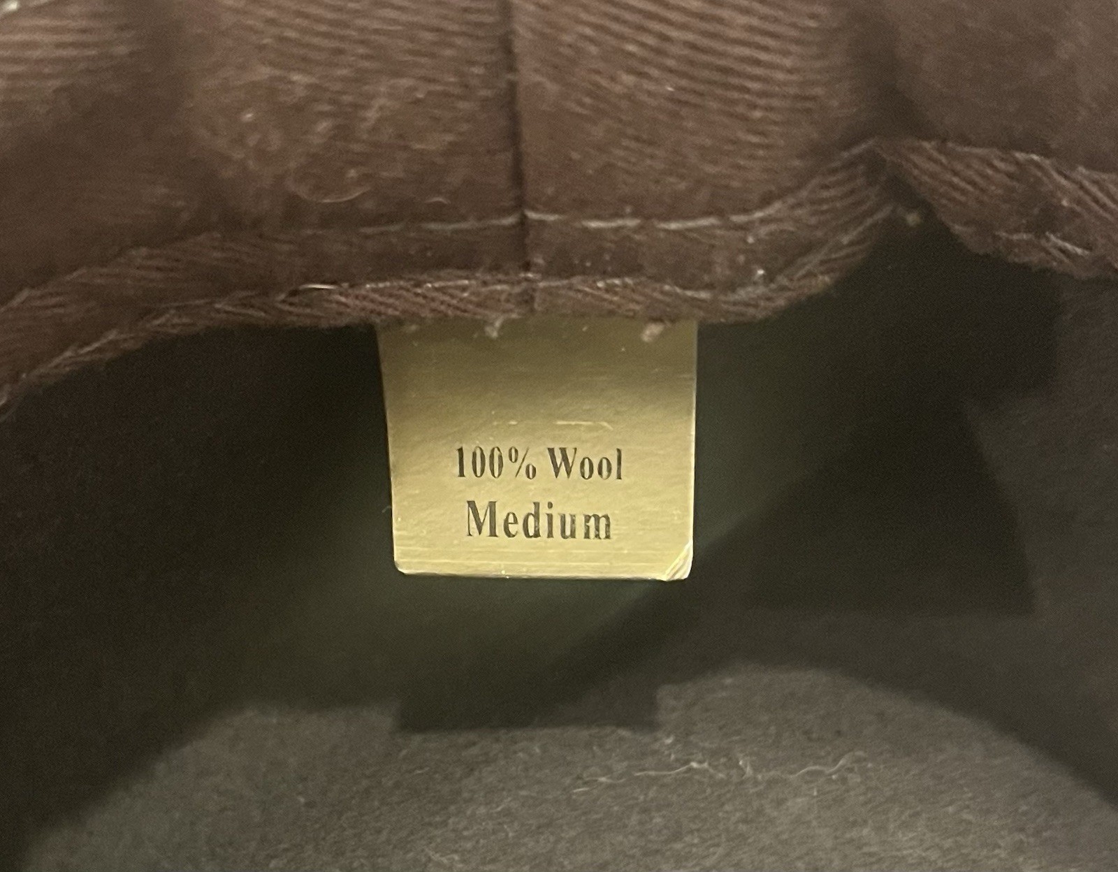 Vintage Brown 100% Wool Fedora Hat Wide Brim Medium Unbranded Classic