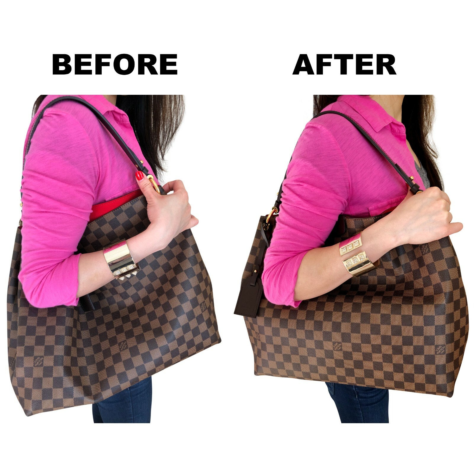 AlgorithmBags® for LV Graceful MM PM Purse Organizer Insert Shaper/Liner/Divider
