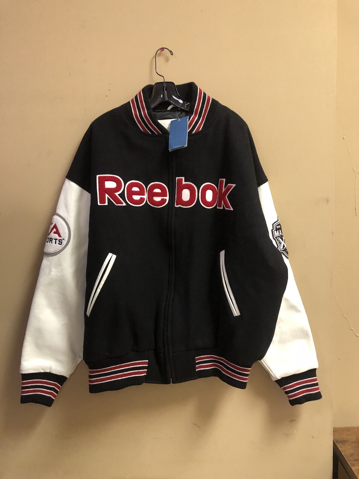Reebok EA Sports Madden 20 Anniversary Varsity Jacket Black Size XXL