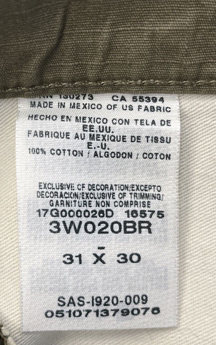 Wrangler Riggs Workwear Men’s Carpenter Pants 31×30 Cotton Tan Ripstop Fabric