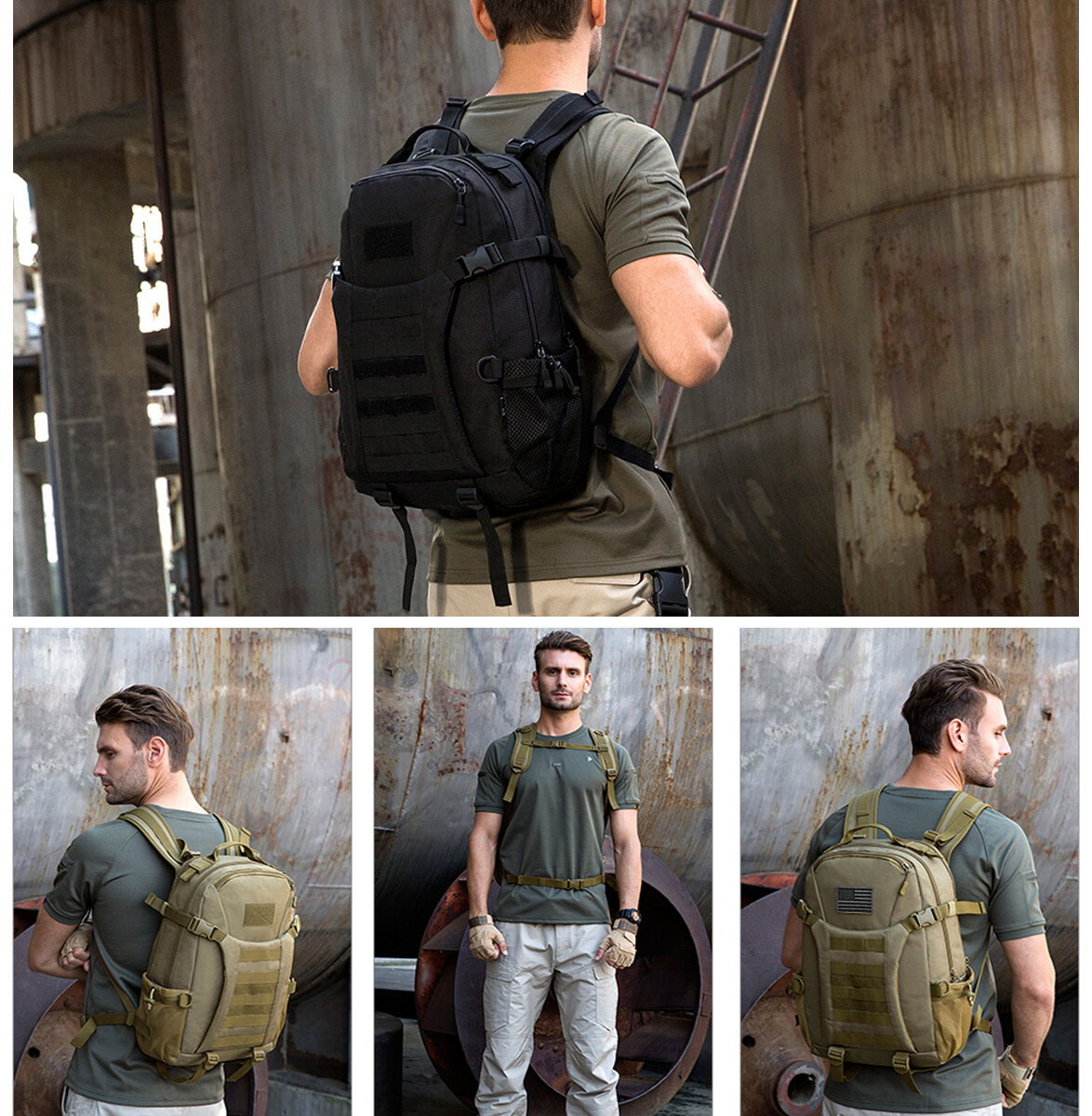 Tactical Backpack Military Hiking Day Pack Molle Rucksack Waterproof 30L EDC Bag
