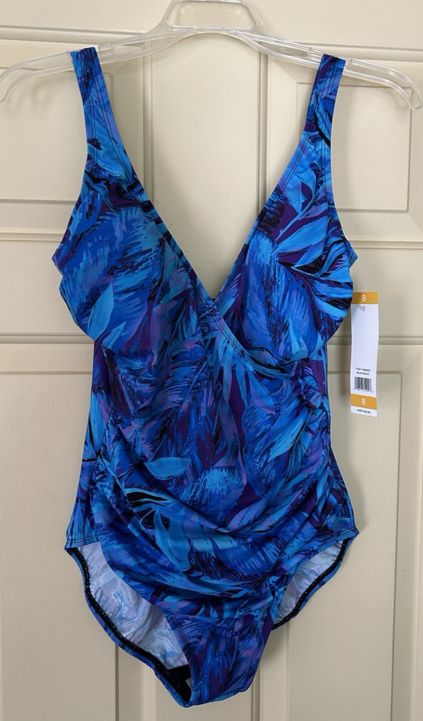 Miravella by Miraclesuit Womens Swimsuit size 8 One-Piece Slimming Smoothing