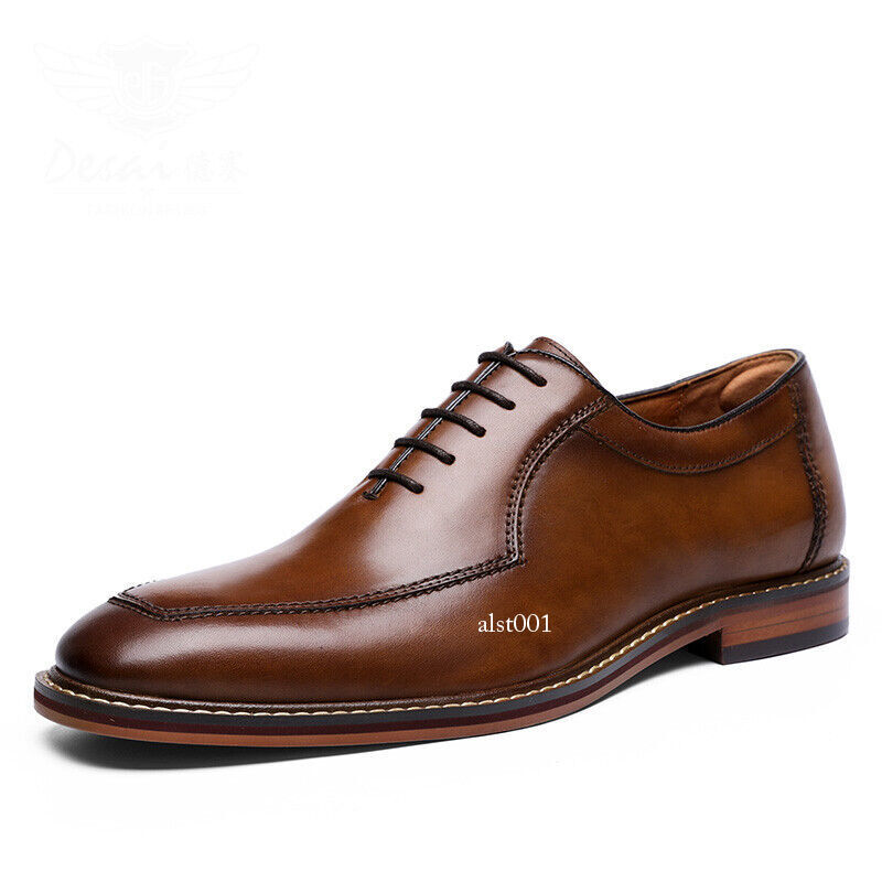 Men’s Real Leather Shoes Handmade Business Formal New Oxford Casual Dress Shoes