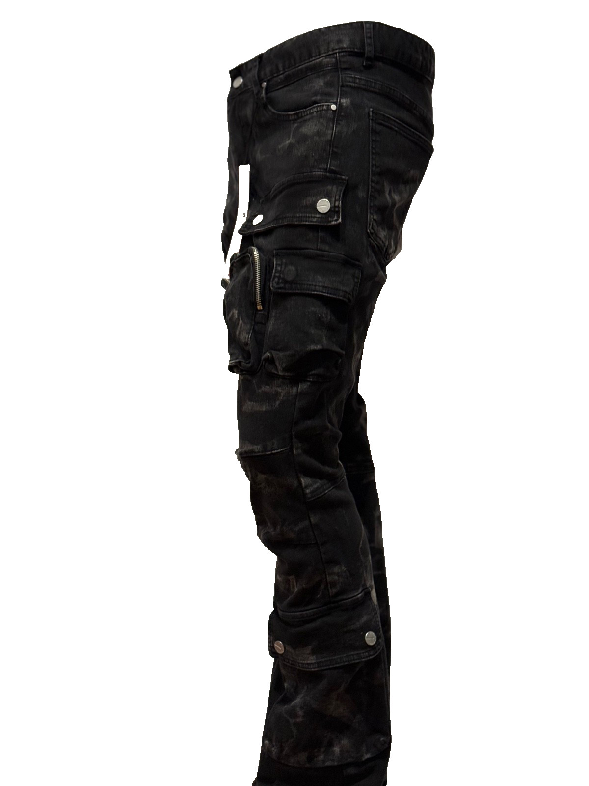 New ! Men’s First Row Stacked Fit Jeans balck washed Denim (typhoon) Skinny