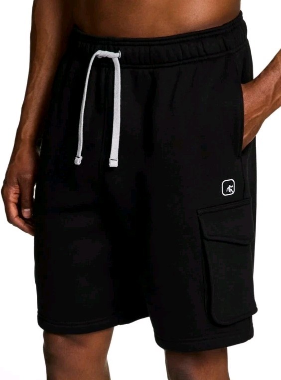 AND1 Men’s Ultimate Fleece Cargo Basketball Shorts 10″ Inseam BLACK #10725