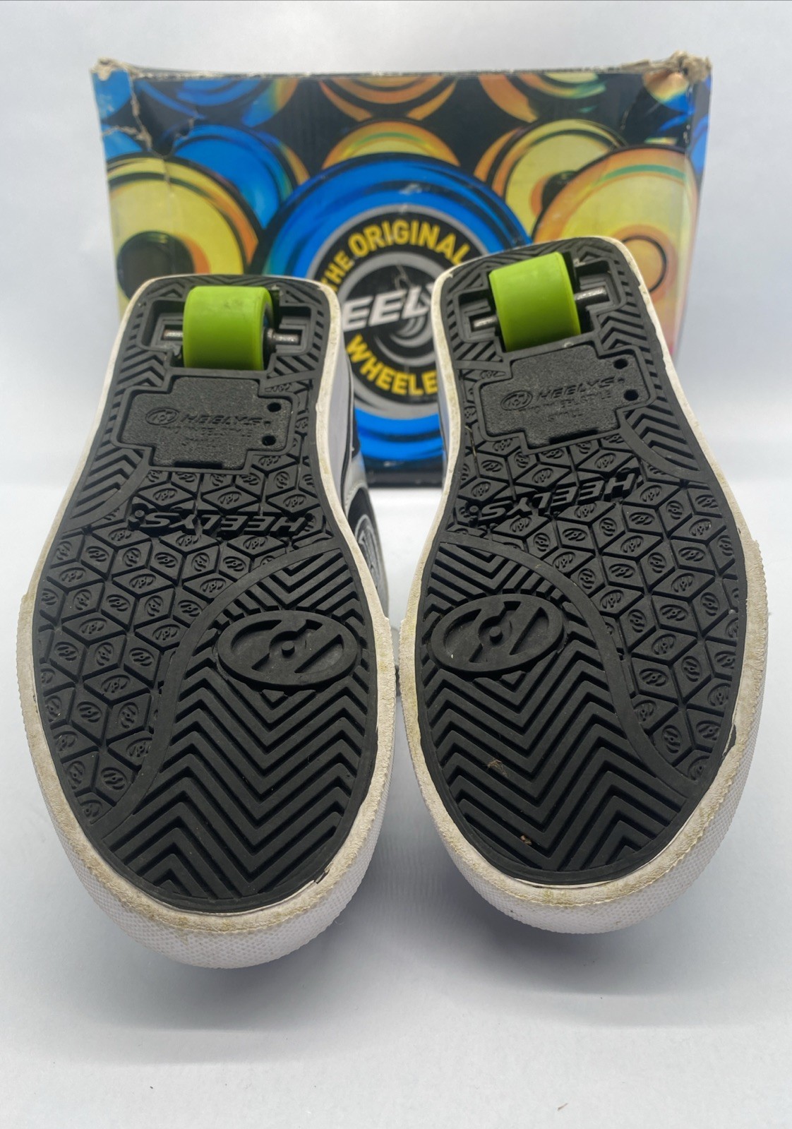 Heelys Kids’ Rocket x2 Shoes Black/White/Charcoal/Neon Green – HE100848K-BKWCNG,
