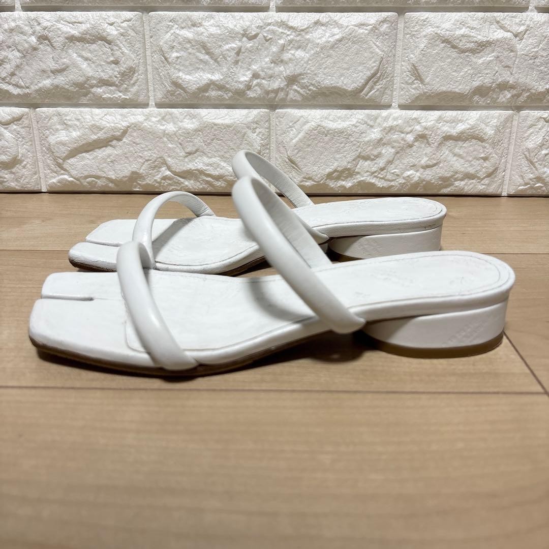 Maison Margiela Tabi Leather Flat Sandals 22.5Cm Women Sandal Shoes Original Col