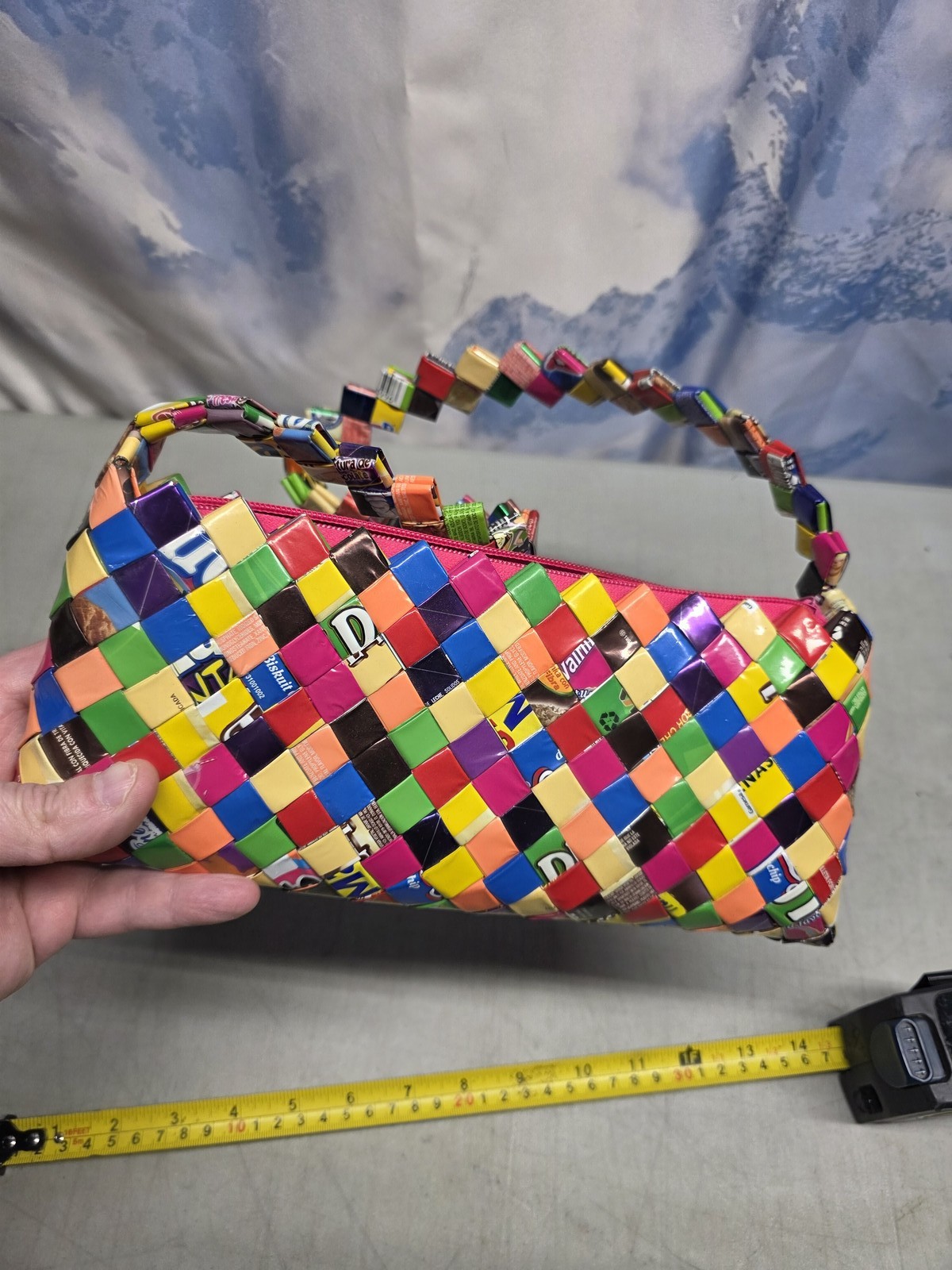 🔥 Candy Wrapper Purse Woven Handmade Recycled Shoulder Bag Eco Friendly Mexico