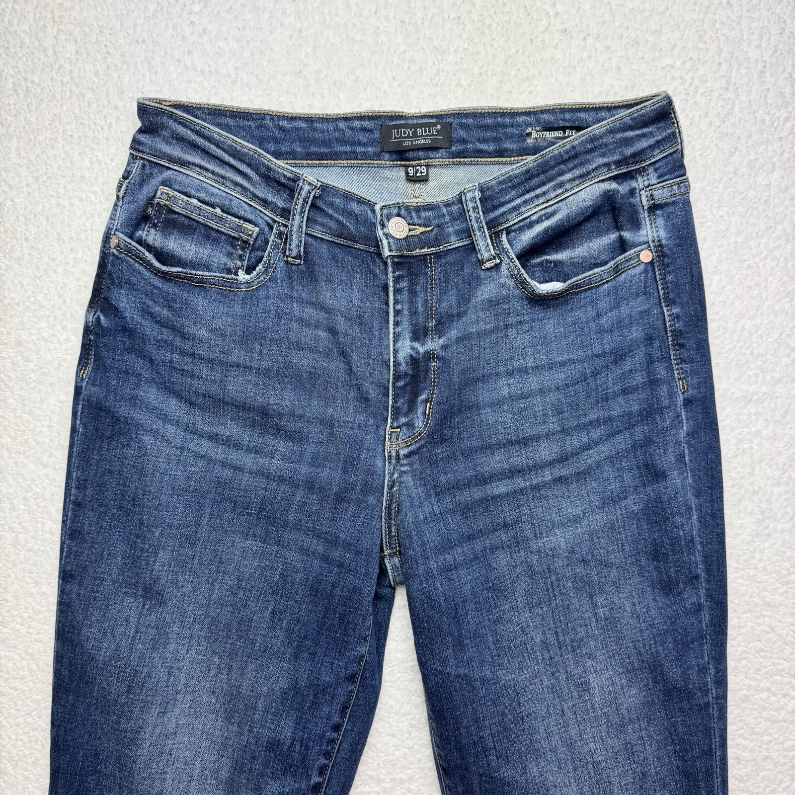 JUDY BLUE Jean Womens Size 9/29 Boyfriend Fit Mid Rise Medium Wash Stretch Denim