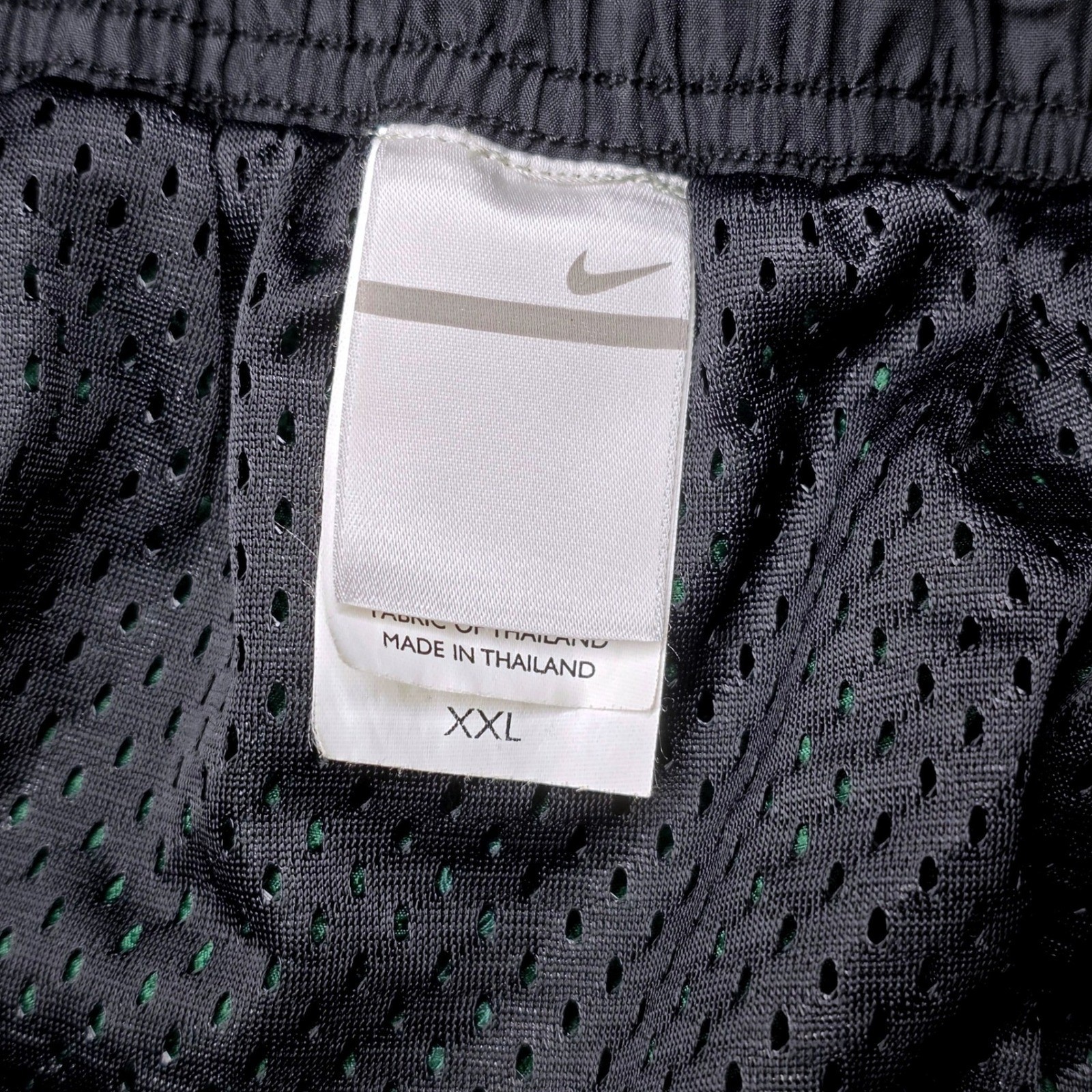 Nike Mens Green Black Graphic Mesh Lined Athletic Swim Trunks Shorts XXL Y2K