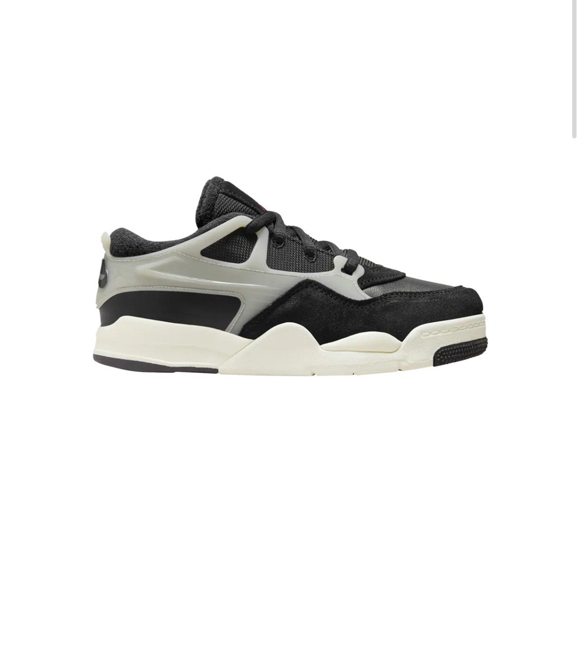 Nike Air Jordan 4 RM (PS) Black FQ7936006 Sail Red Kids Sneakers NIB