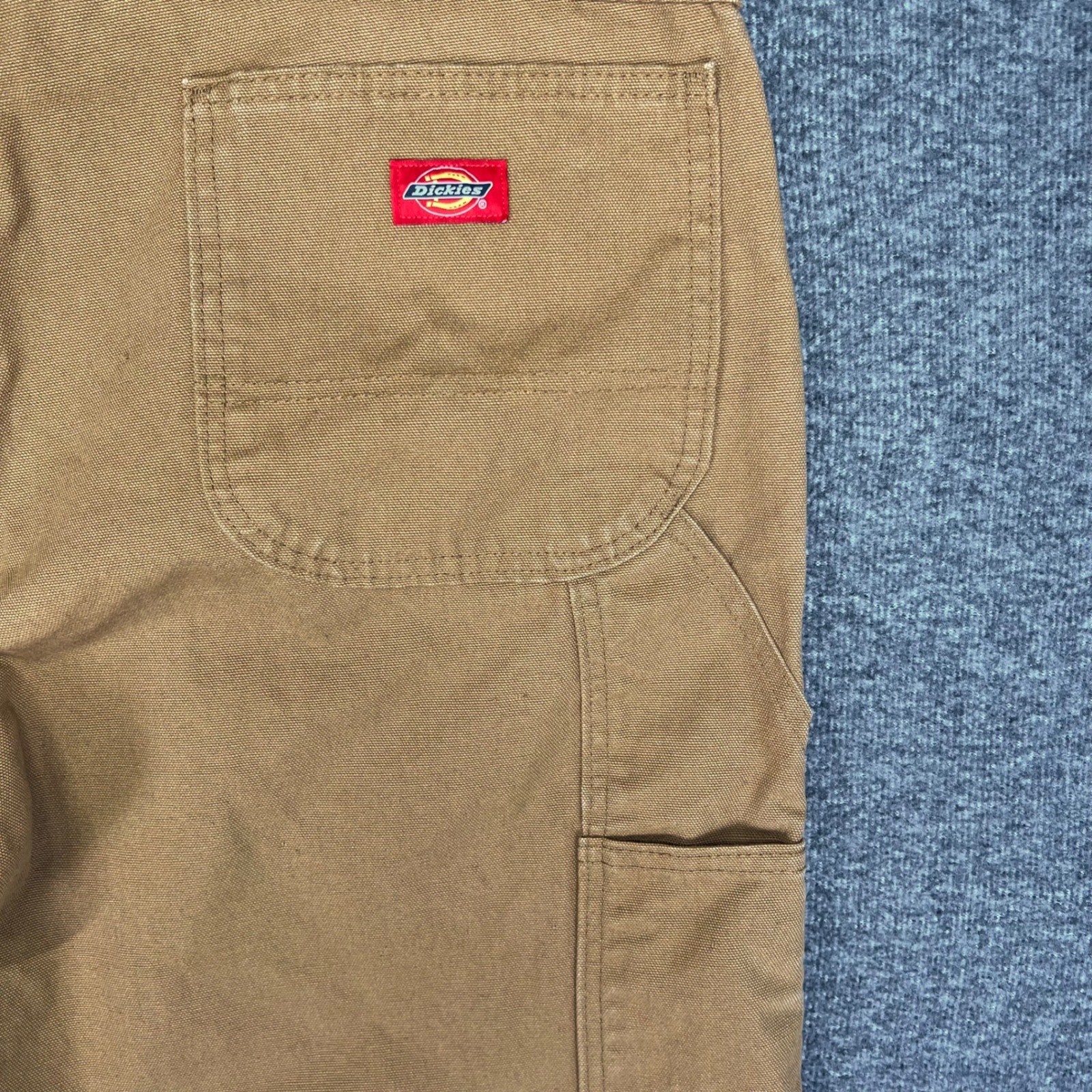 Dickies Carpenter Pants Mens 38×32 Brown Duck Canvas Workwear Utility Rugged Y2K