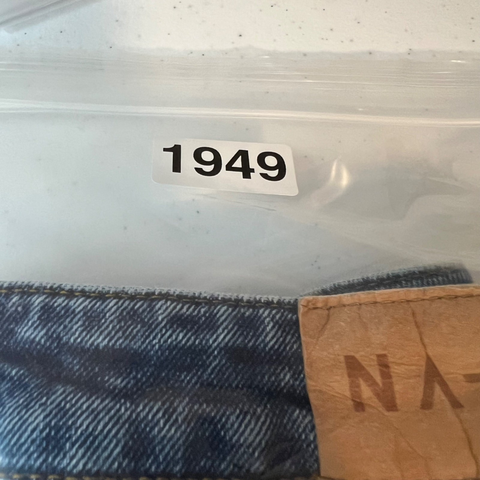NA-KD Art High-Waisted Straight-Leg Denim Jeans Womens Size 34 Blue
