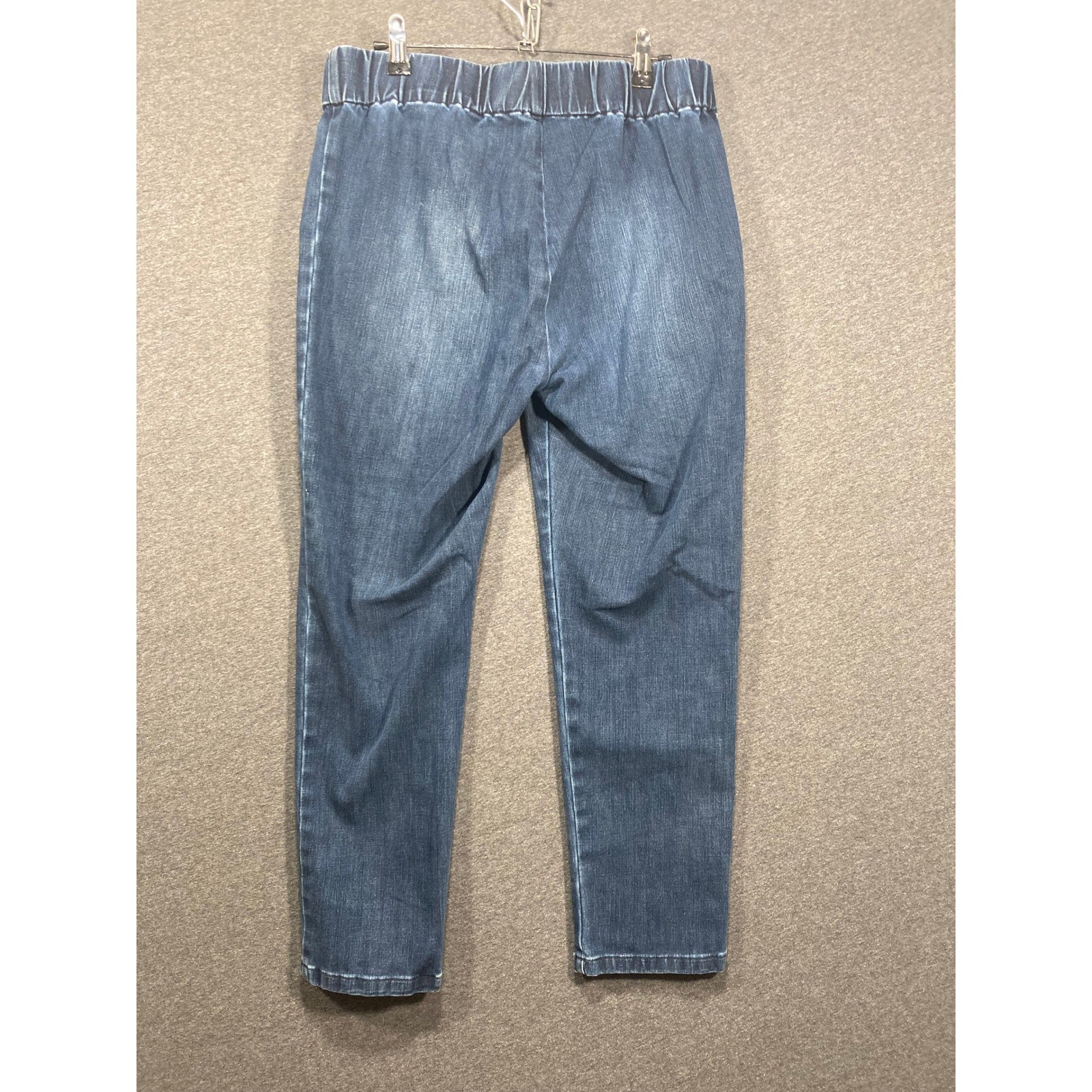 Soft Surroundings Blue Pull On Denim Leggings Jeggings Petite Medium 3AW42
