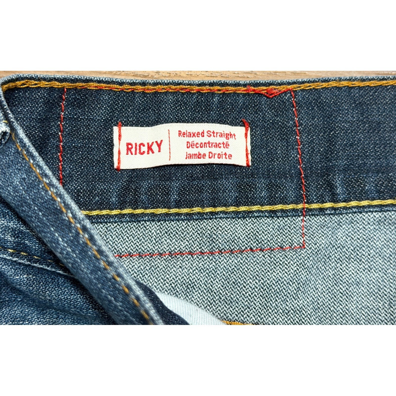 True Religion Ricky No Flap Relaxed Straight Jeans Mens Sz 30 Dark Wash