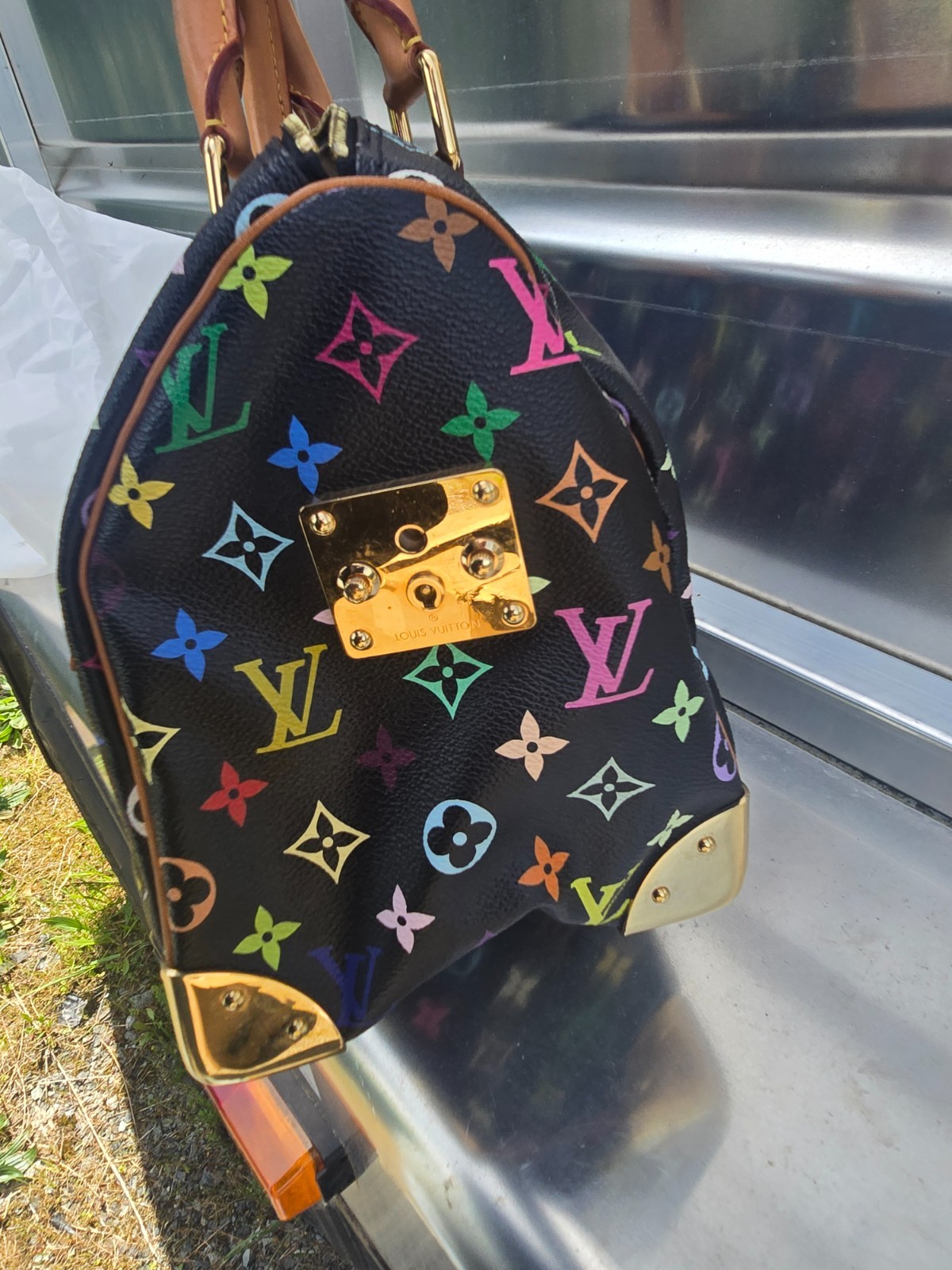 Louis Vuitton Takashi Murakami Speedy 30 Noir Bag Multicolor Black Monogram