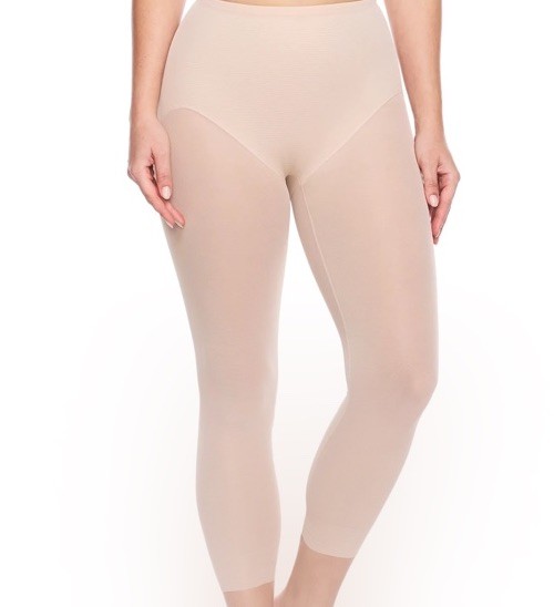 Naomi & Nicole Sheer Rear Lifting Capri Pant Firm Control Style 747 M Warm Beige