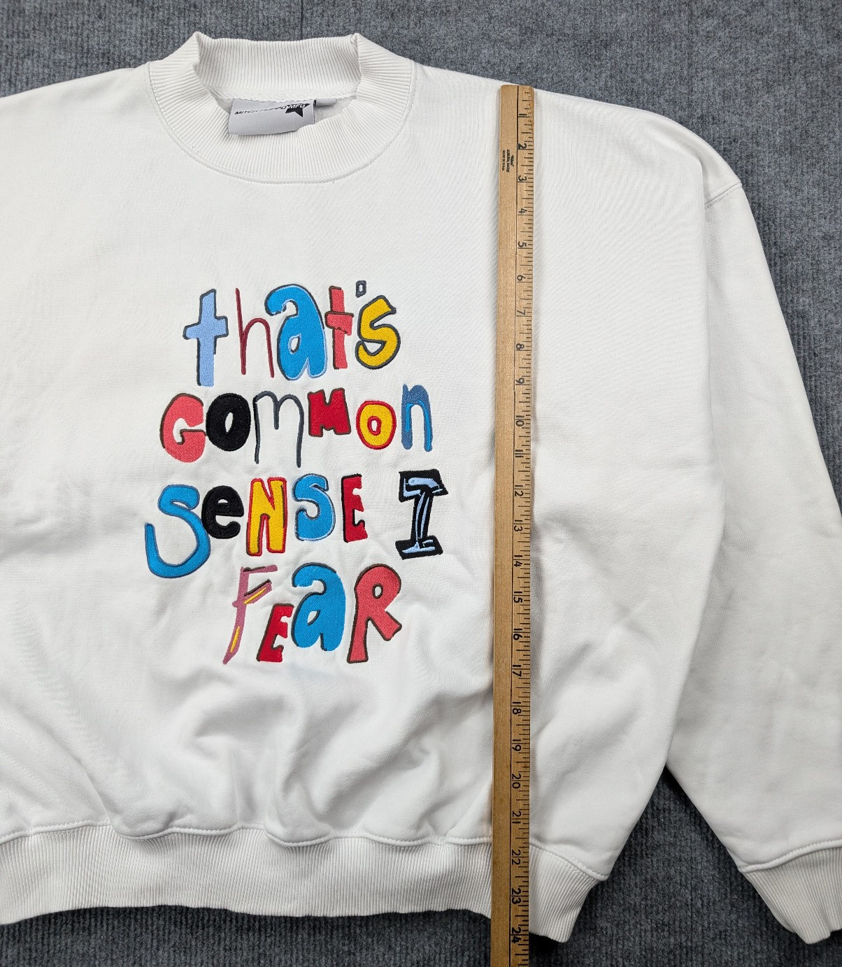 Mitch Flippo MFG Sweatshirt Mens Medium Thats Common Sense I Fear Novelty Heavy