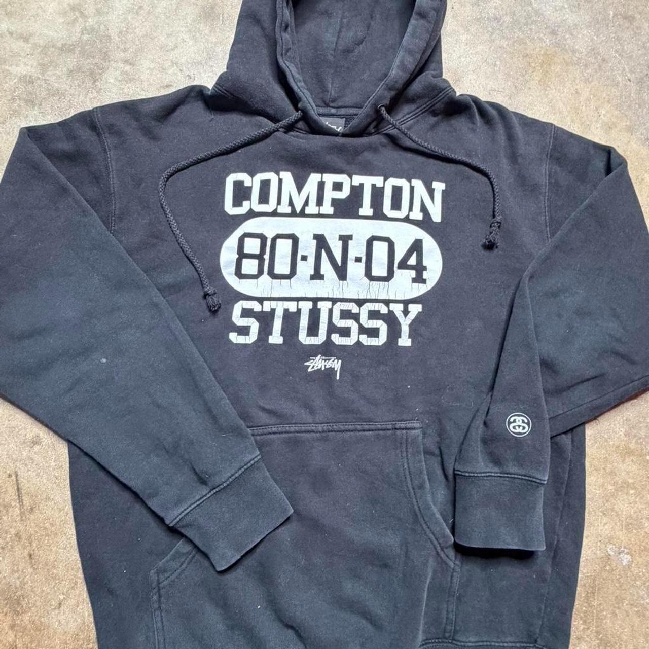 Black Compton Stussy Hoodie Size Medium