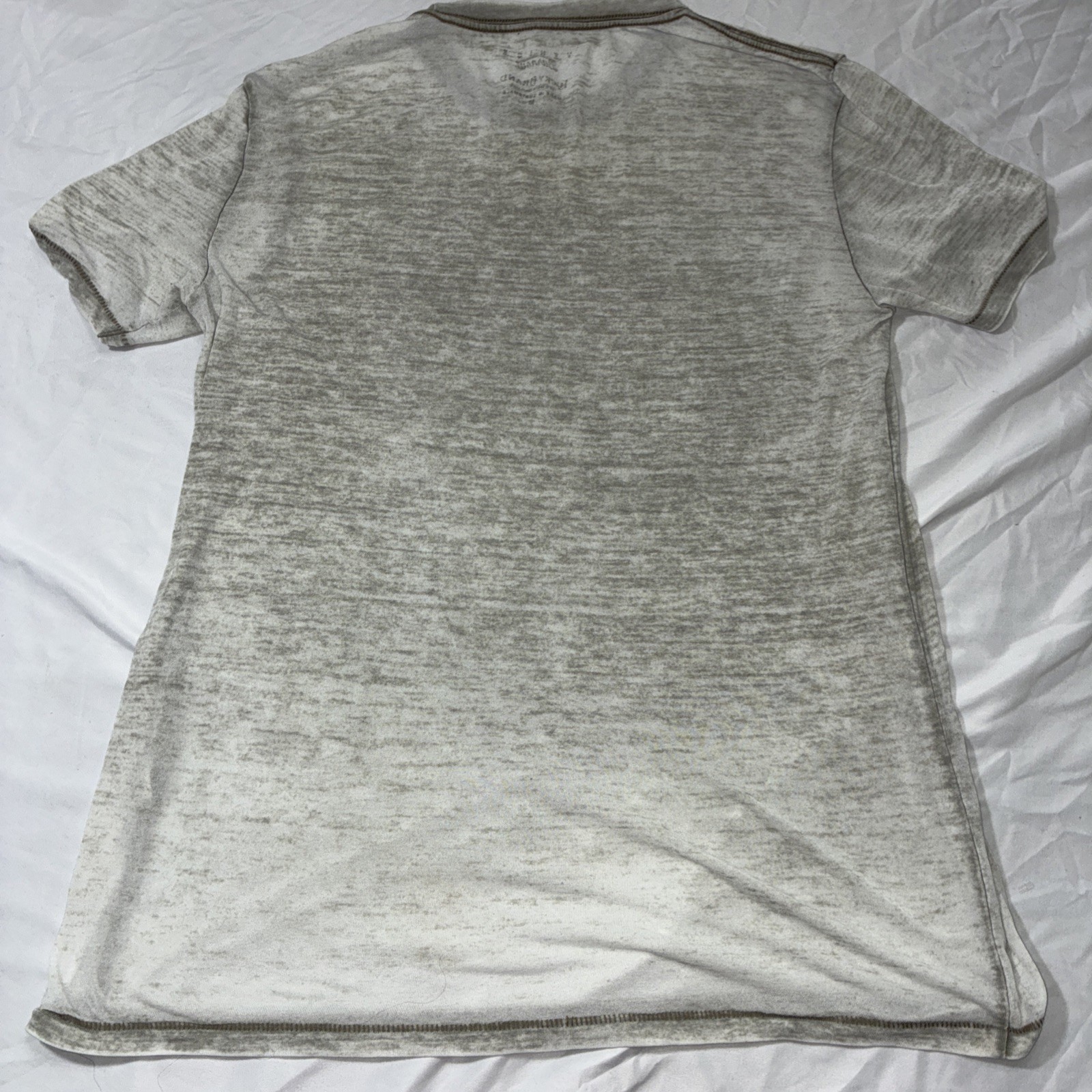 Lucky Brand Venice Burnout Henley T Shirt Mens M Gray Cotton Blend Lot Of 2