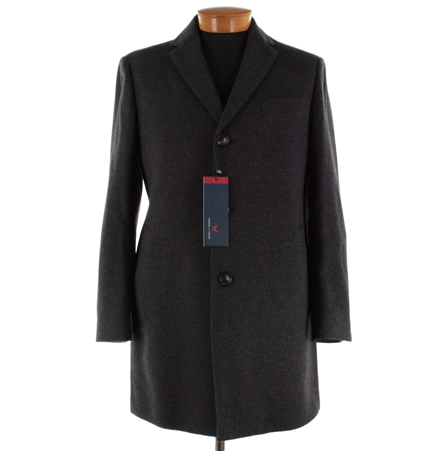 Cardinal of Canada NWT Wool Blend Top Coat Size 40R St. Paul In Charcoal