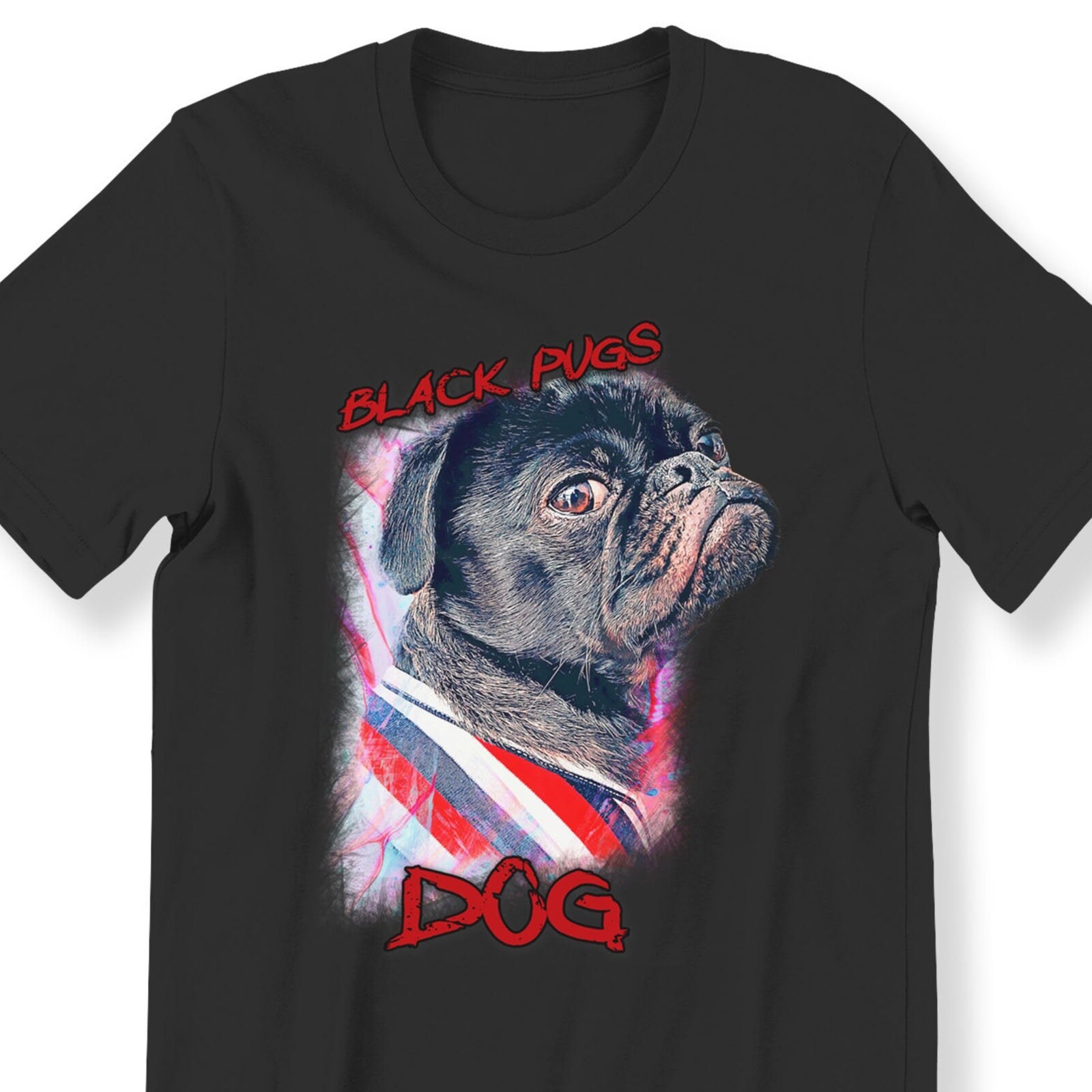 #26 Black Pugs Dog For Men’s Women’s T-shirt Adorable Gift T-shirt For Dog Lover