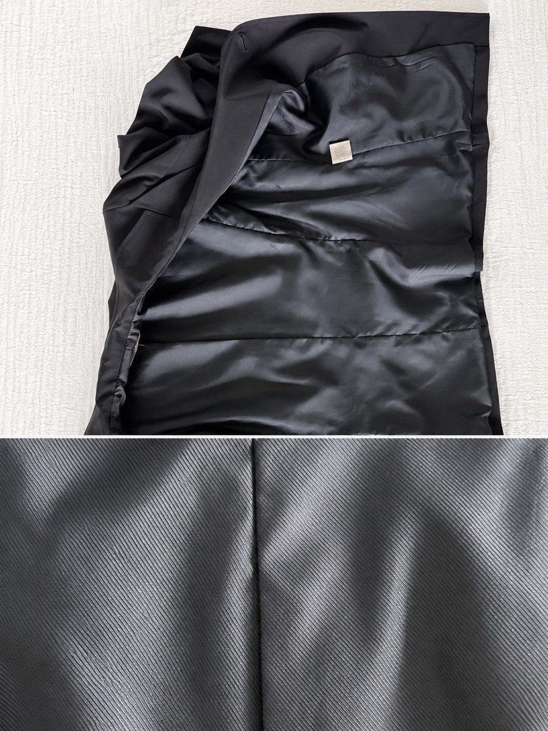 Elizabeth and James Black Double-Breasted Ruched Sleeve Blazer Jacket Size 8