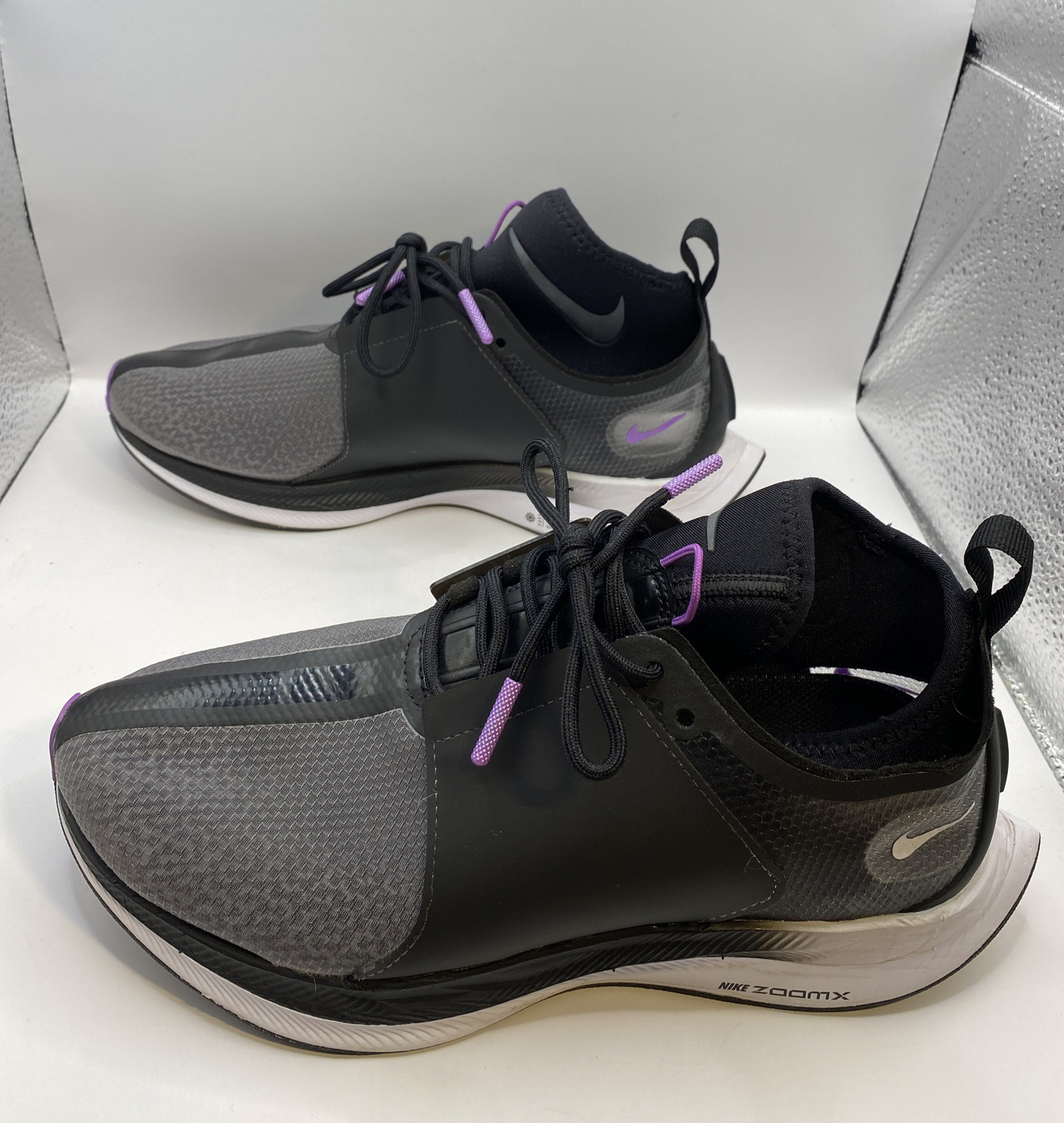 Nike Zoom Pegasus Turbo XX Women’s Running Shoes, Sz 7.5 AR4347 001 Black/purple