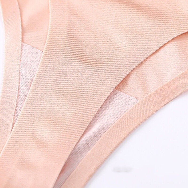 Women’s Sexy Thongs Cotton G-string Briefs T-back Invisible Middle Waist Panties