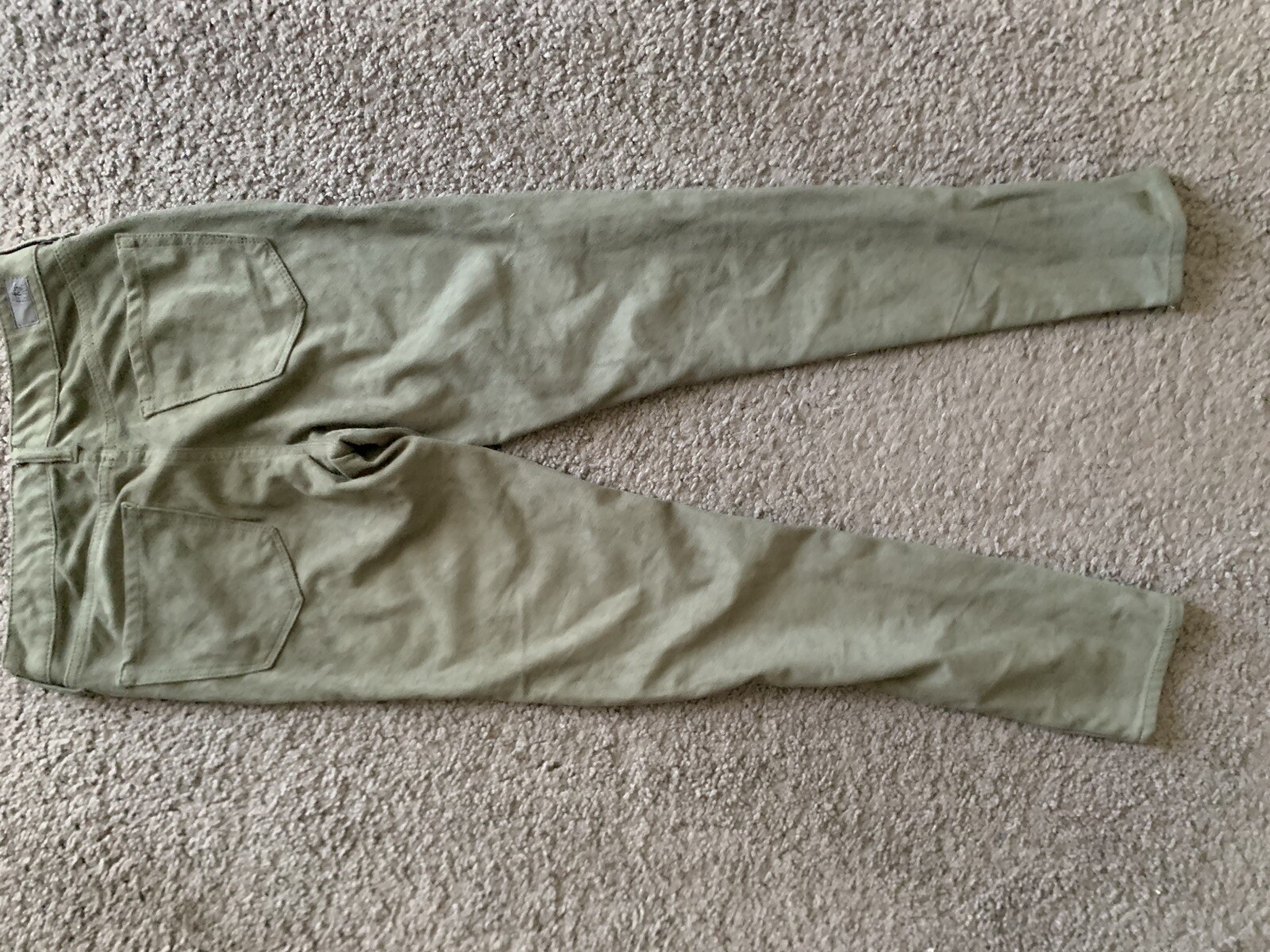 TOKYO DARLING Olive Green Suede HIGH WAISTED JEGGING Pants Women’s Sz 2 Regular