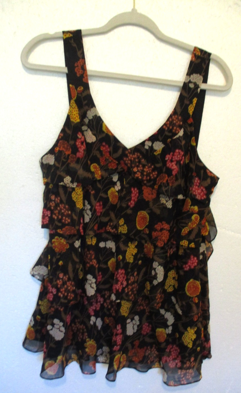 Dorothee Bis Silk Outer/Poly Lined Sleeveless Top – Size 12 – Hidden Side Zipper