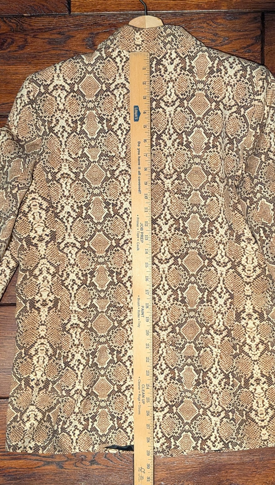 Anine Bing Madeleine Python Print Oversized Double Breasted Blazer Size L – NWOT