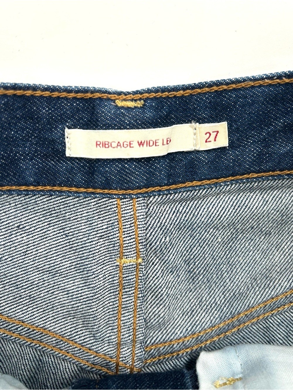Levi’s Premium Ribcage Wide Leg Jeans High and Mighty W27 L32 Dark Wash