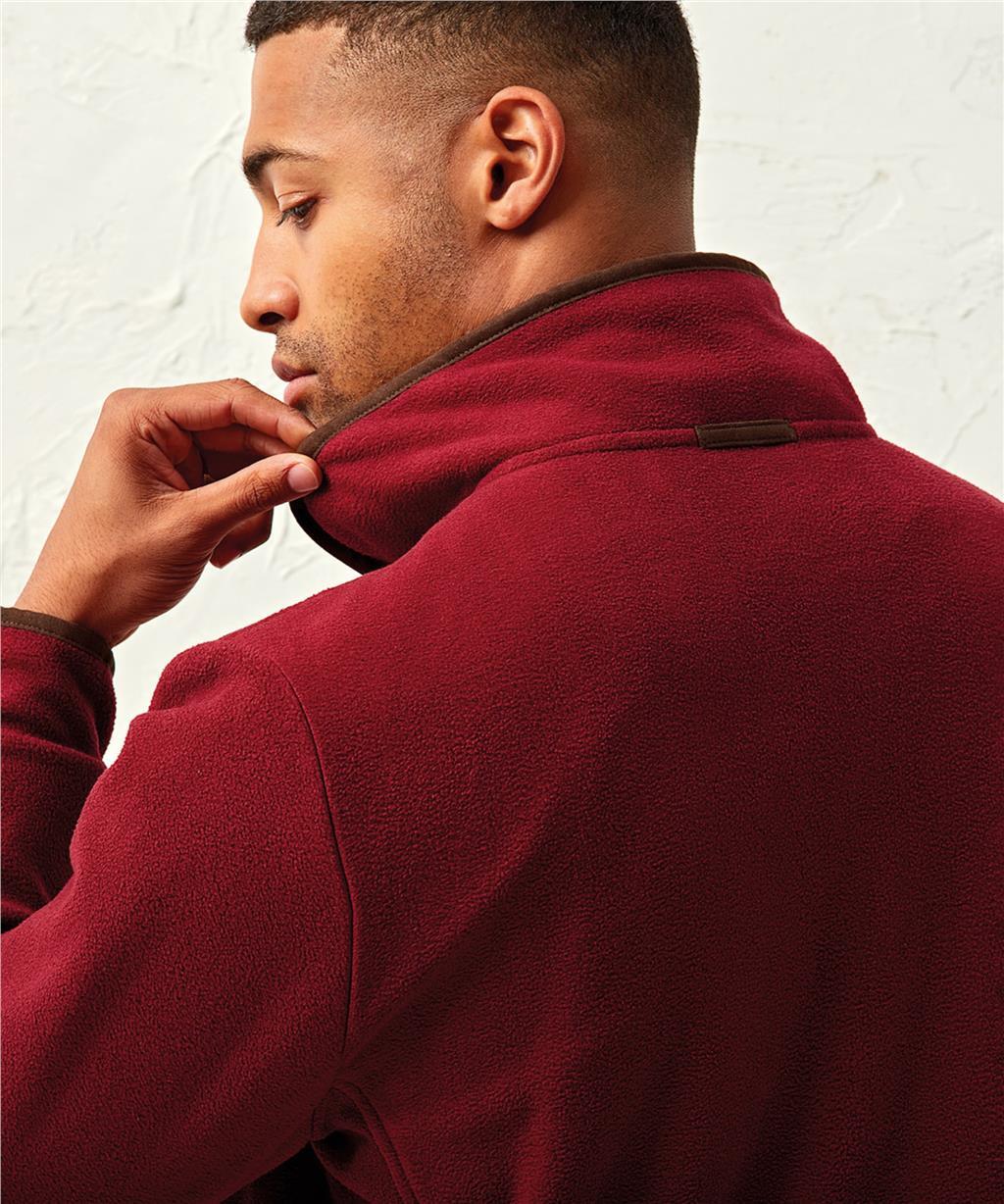 Premier Mens Zip Up Fleece Jacket Plain High Neck Zipped Jumper Warm Outerwear