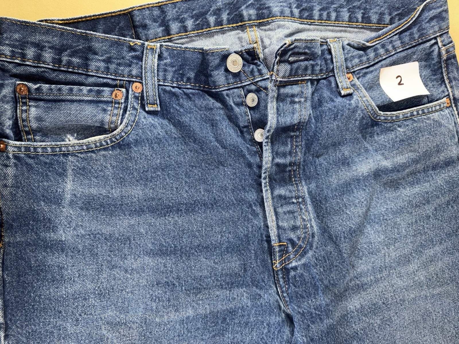 Levi’s 501 Original Fit Button Fly Jeans Men’s W36 L32 Blue Straight Leg