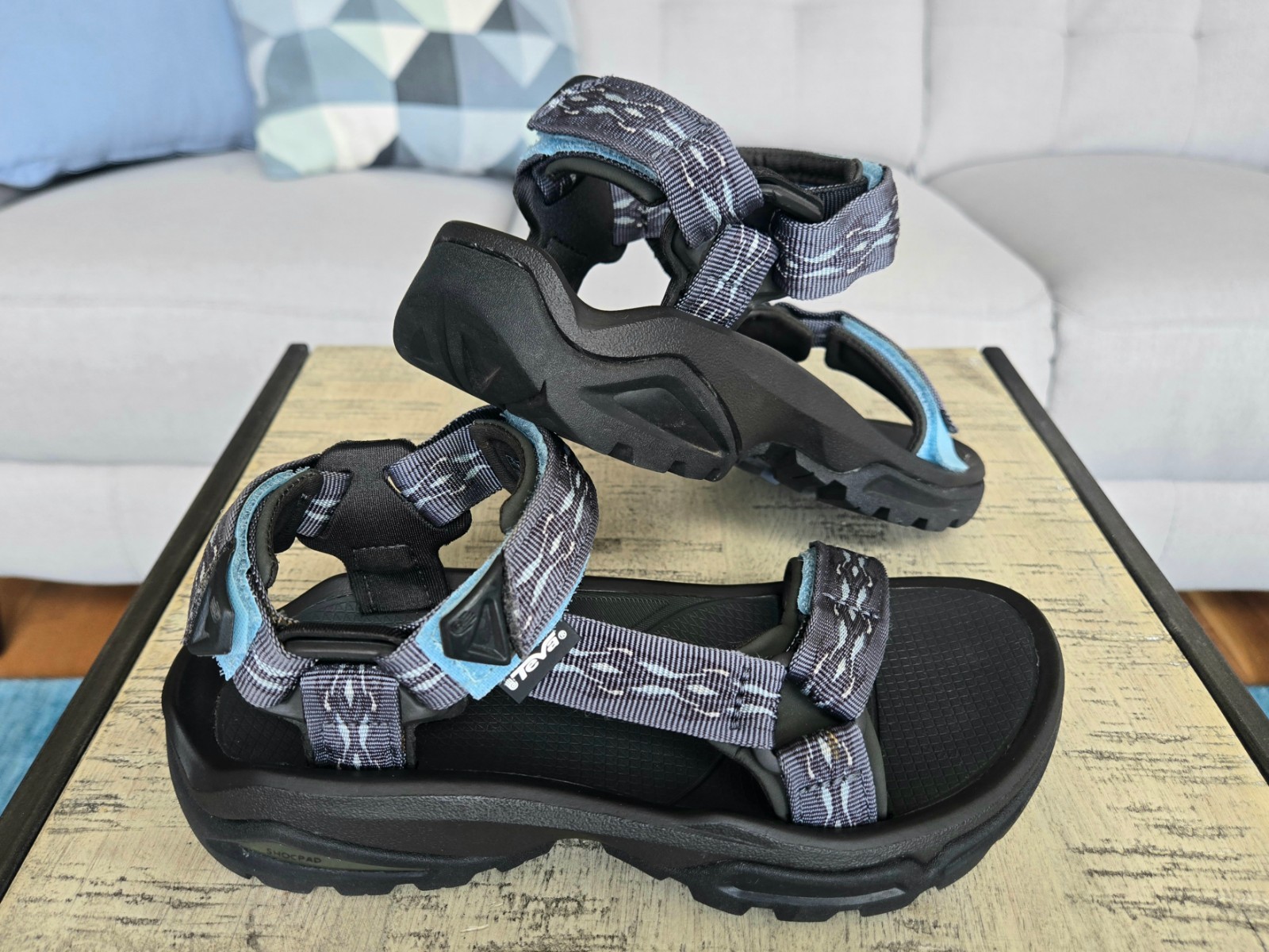 Teva Terra Fi Womens Hiking Sandals US 6.5 / EU 37.5 Blue Excellent Condition