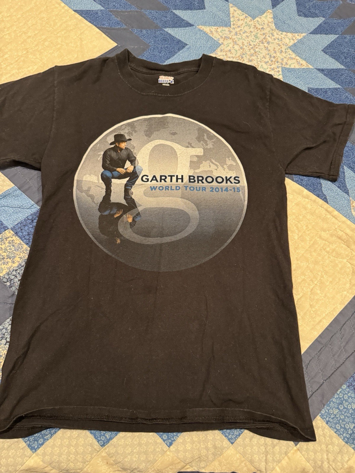 Garth Brooks World Tour 2014-15 Shirt Concert Shirt Double Sided Country Men’s S