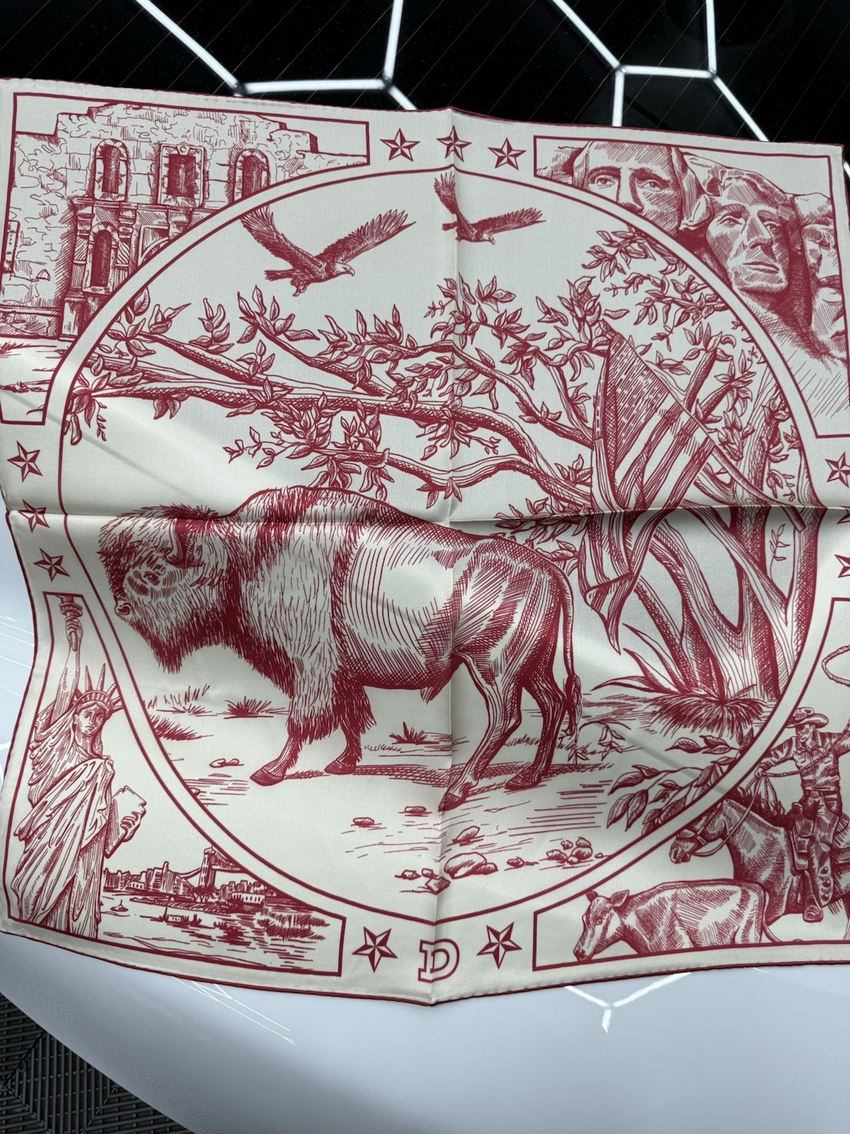 Double D Ranch Scarves Brand New 100% Silk Double Sided Design