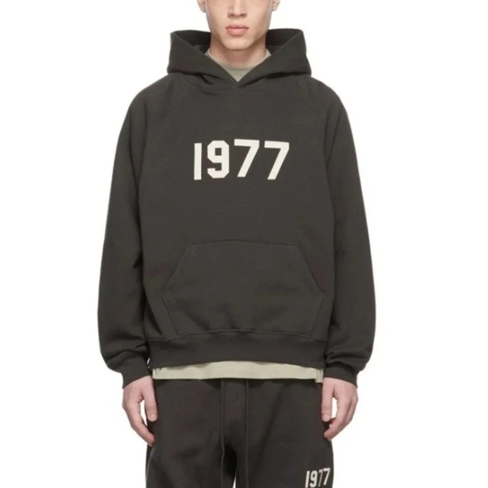 Fear of God Essentials Hoodie 1977 ‘Iron’ M Size Loose Oversize Hoodie NWT