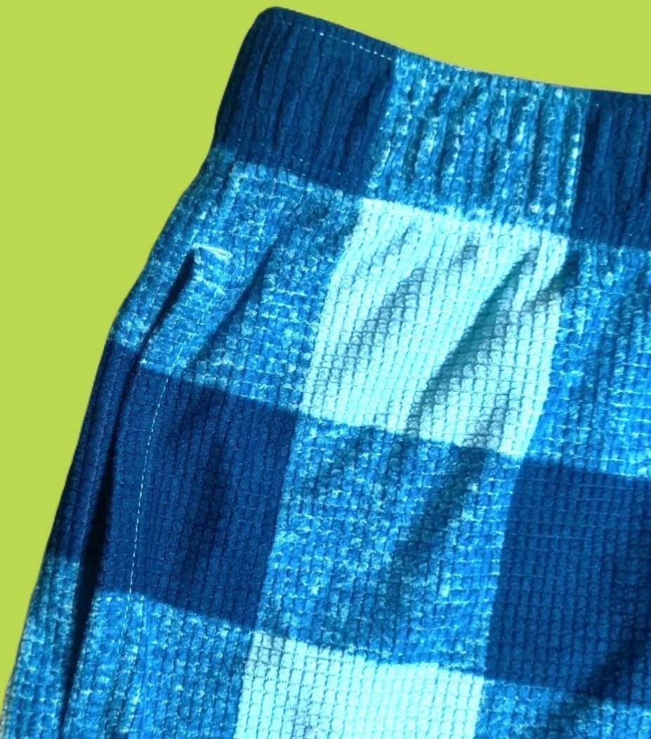 NEW Eddie Bauer Womans Blue Plaid Fleece Sleep Shorts W/ Pockets Size L