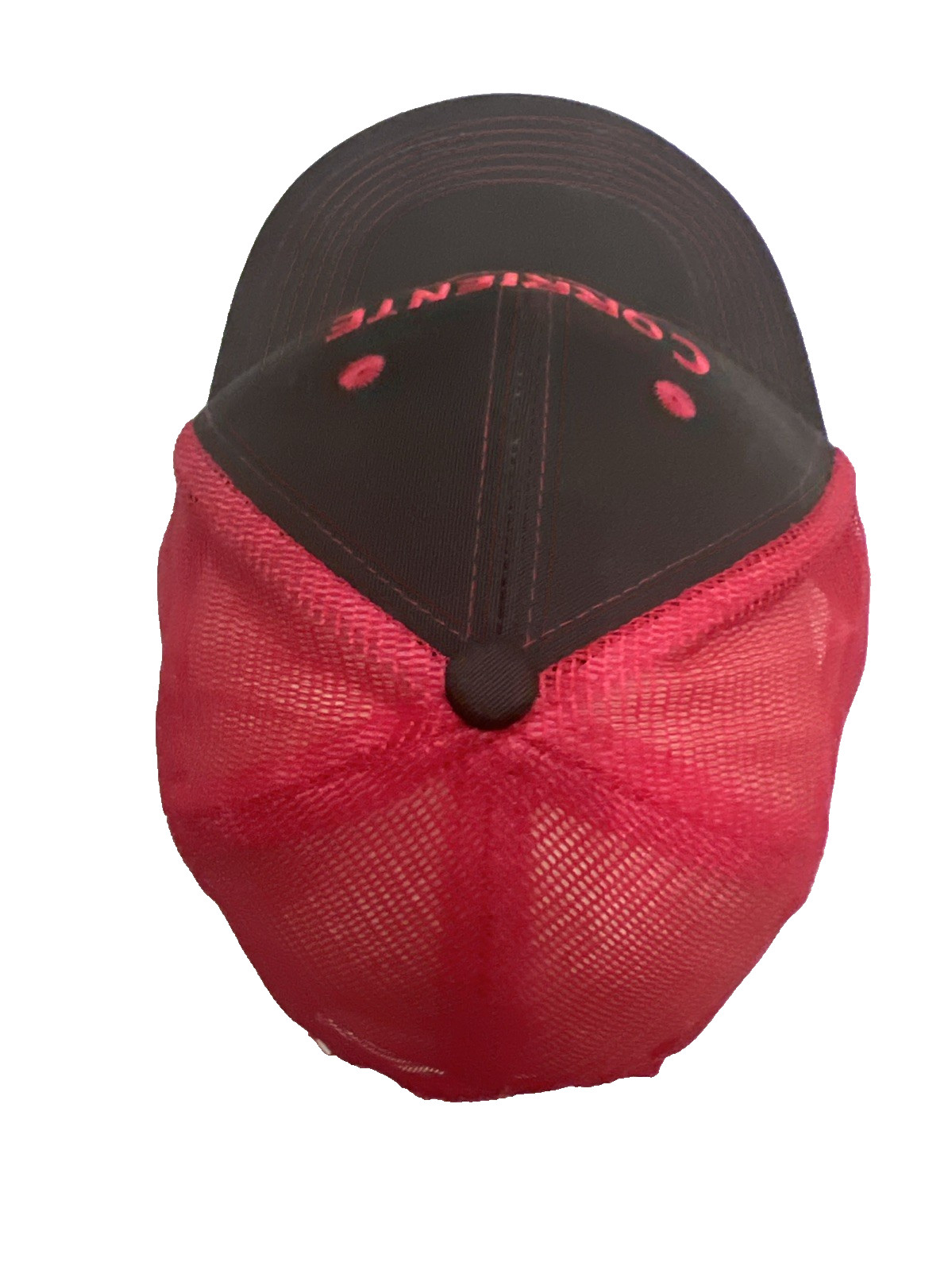 Corriente Saddle Co. Hot Pink & Dark Gray Adjustable Strap Back Mesh Hat / Cap