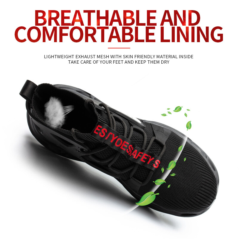 Men’s Composite Toe Safety Shoes Indestructible Work Sneakers Breathable US