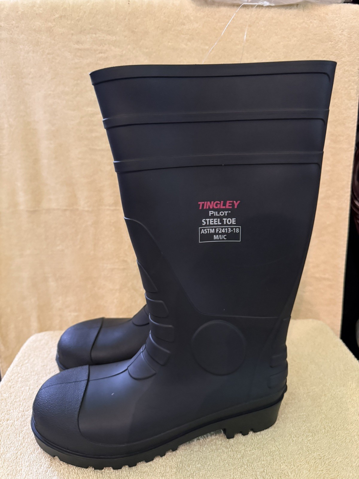 Tingley Pilot Style 31252 GP Boot Steel Toe 15″”H Size 8 Black Tingley Rubber