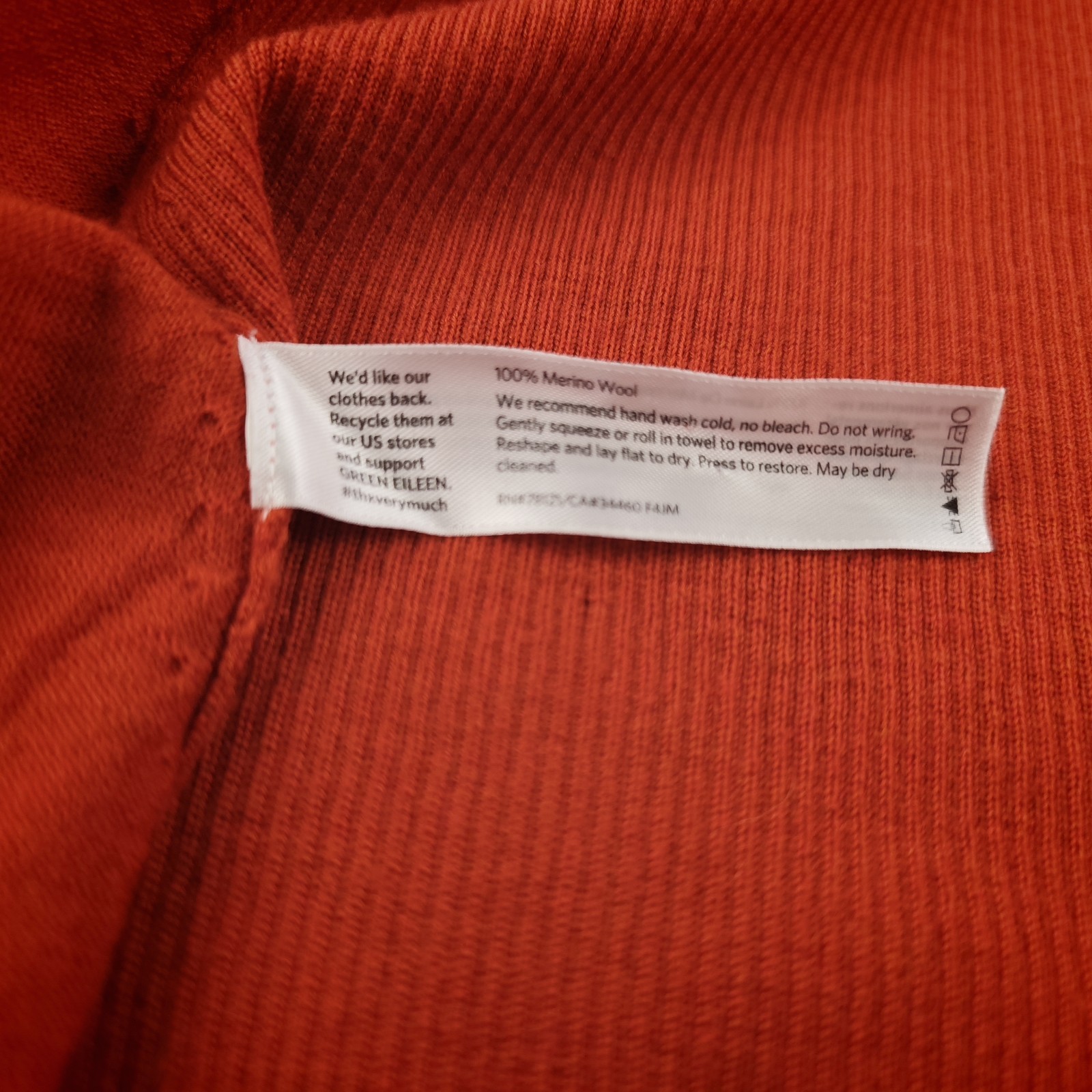 Eileen Fisher Cardigan Petite Ps/Pp Open Front Red 100% Merino Wool Italian Yarn