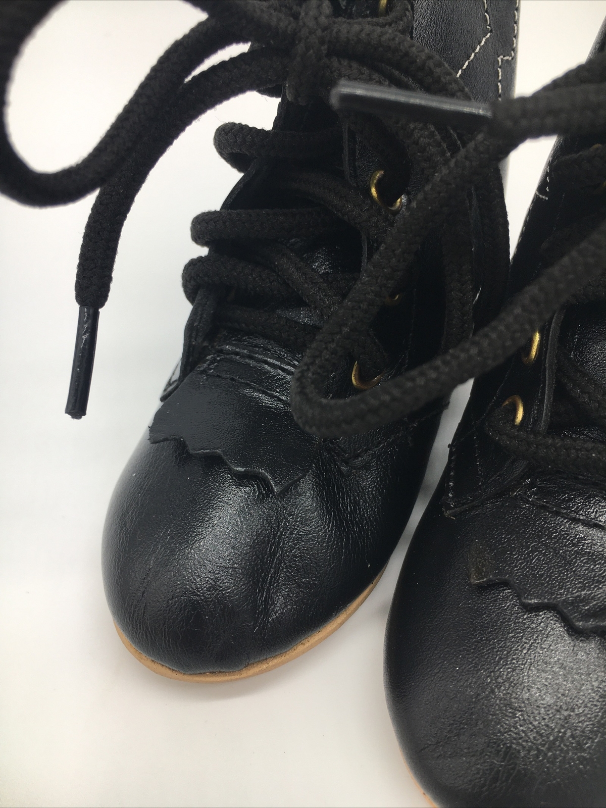 A Jama Product Infants Boots Black Embroidered Leather Size 1 Style 2501 New
